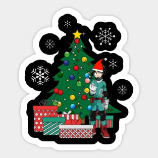 Izuku Midoriya Around The Christmas Tree Sticker